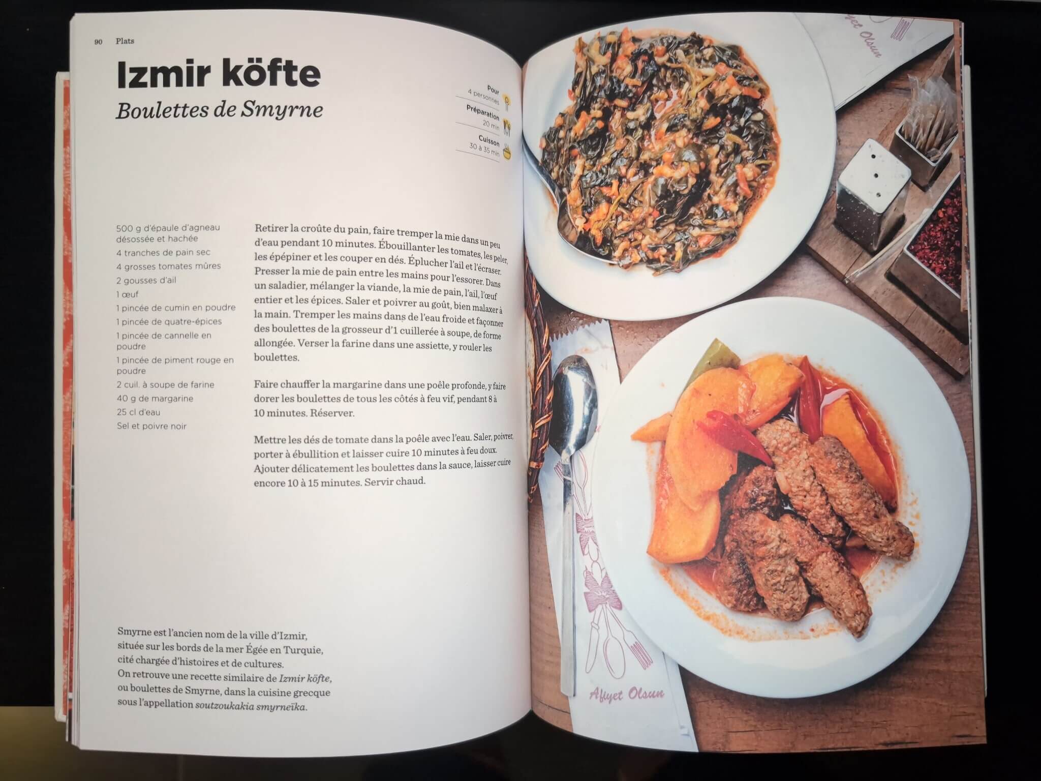 Recette de cuisine turque extraite du livre de Mireille Sanchez